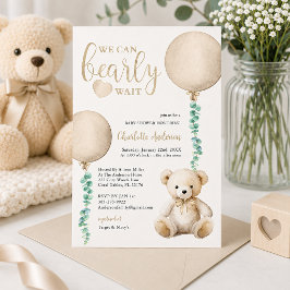 Invitación de Baby Shower 'Oso Pardo Casi Esperand