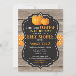 Invitación de Baby Shower Otoñal con Calabaza Rúst