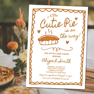 Invitación de Baby Shower Otoñal para Cutie Pie