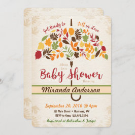 Invitación de Baby Shower otoño