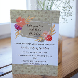 Invitación de Baby Shower otoño