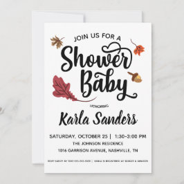 Invitación de Baby Shower otoño