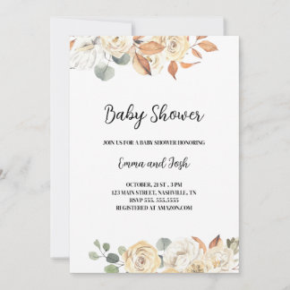 Invitación de Baby Shower otoño