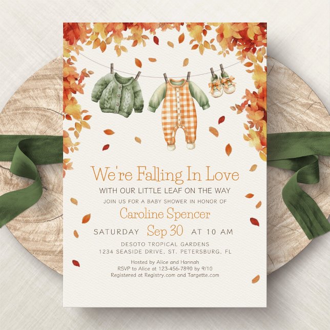 Invitación de Baby Shower otoño a otoño (Subido por el creador)