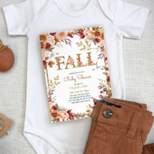 Invitación de Baby Shower otoño a otoño