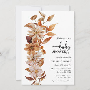 Invitación de Baby Shower Otoño Elegante