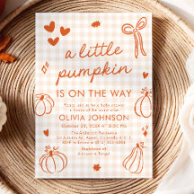 Invitación de Baby Shower Otoño Encantador con Cal