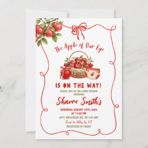 Invitación de baby shower Otoño Manzana de mi ojo 