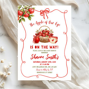 Invitación de baby shower Otoño Manzana de mi ojo