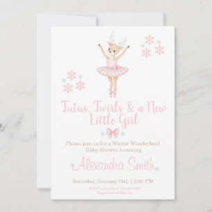 Invitación de Baby Shower "Paisaje Invernal Mágico