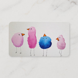 Invitación de Baby Shower Pajarito Caprichoso Acua