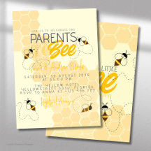 Invitación de Baby Shower Panal de Abejas para Fut