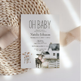 Invitación de Baby Shower para animales de crianza