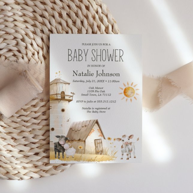 Invitación de Baby Shower para animales de crianza (Subido por el creador)