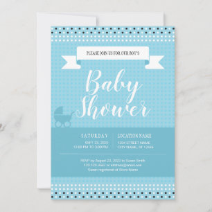 Invitación de Baby Shower para Baby Boy