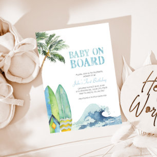 Invitación de Baby Shower para bebé a bordo