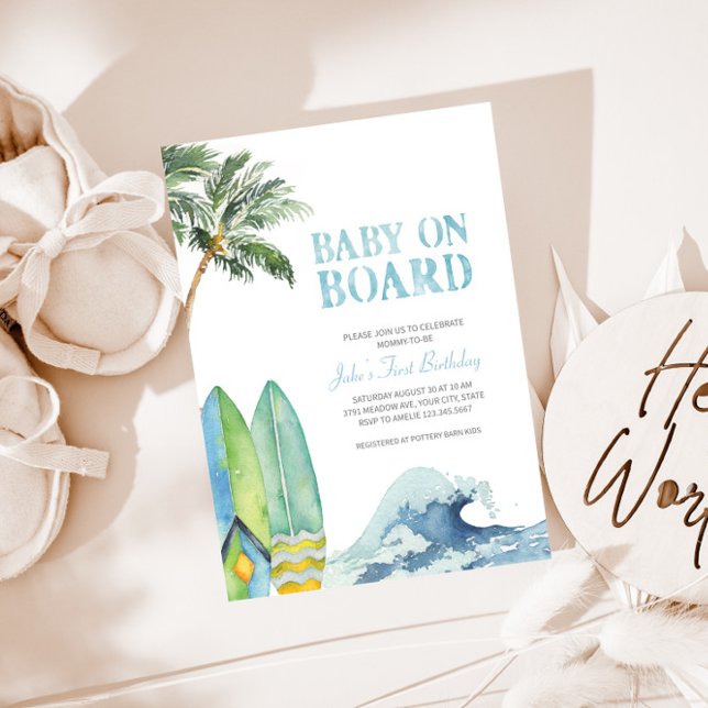 Invitación de Baby Shower para bebé a bordo (Subido por el creador)