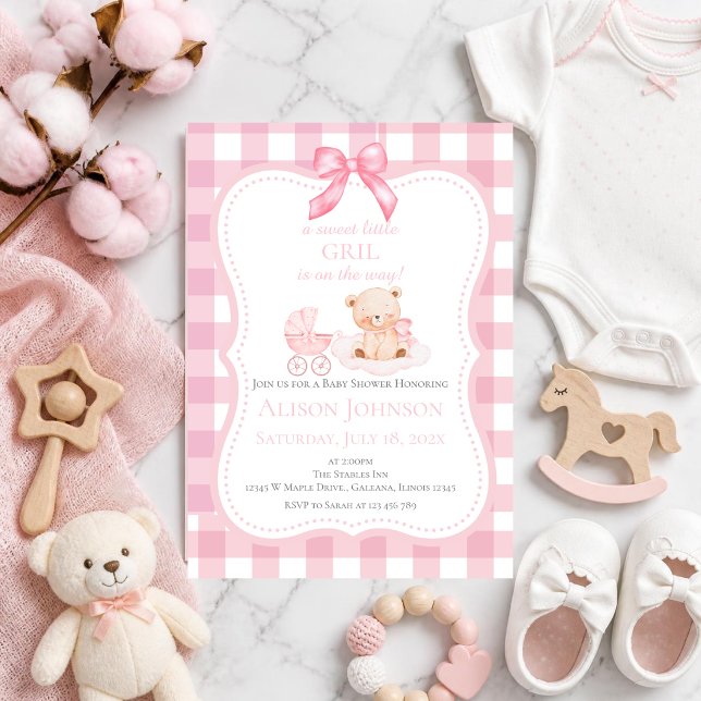 Invitación de baby shower para bebé niña (Subido por el creador)