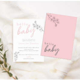 Invitación de Baby Shower para bebé rosado