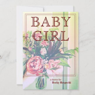 Invitación de Baby Shower para Bouquet mixto