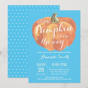 Invitación de Baby Shower para calabaza de niño - 