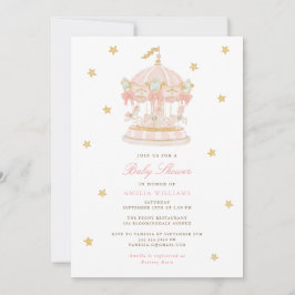 Invitación de Baby Shower para Carrousel Caprichos