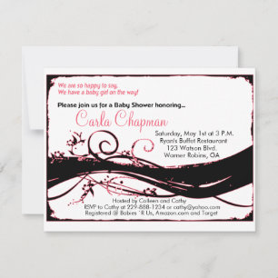 Invitación de Baby Shower para Chica