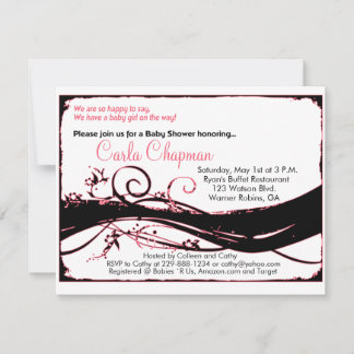 Invitación de Baby Shower para Chica