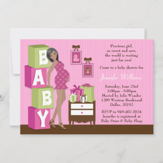 Invitación de Baby Shower para Chica