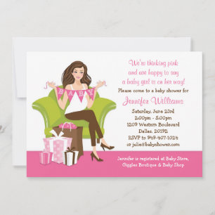 Invitación de Baby Shower para Chica
