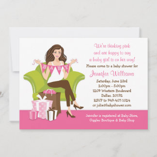 Invitación de Baby Shower para Chica