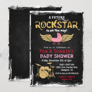 Invitación de Baby Shower para Conjunto de Batería