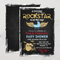 Invitación de Baby Shower para Conjunto de Batería