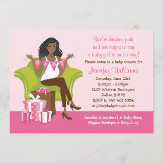 Invitación de Baby Shower para el chica