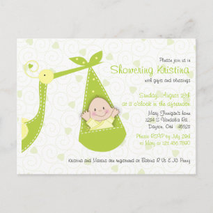 Invitación de Baby Shower para el género de los be