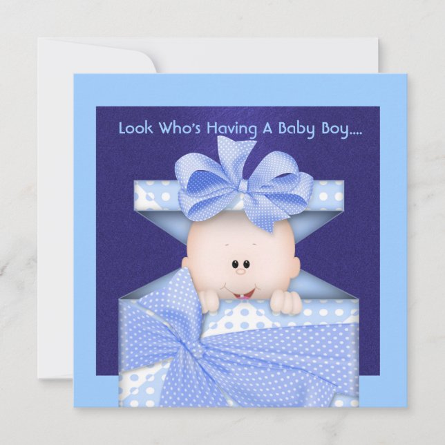 INVITACIÓN DE BABY SHOWER PARA EL MUCHACHO (Anverso)