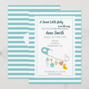 Invitación de Baby Shower para el niño pequeño con