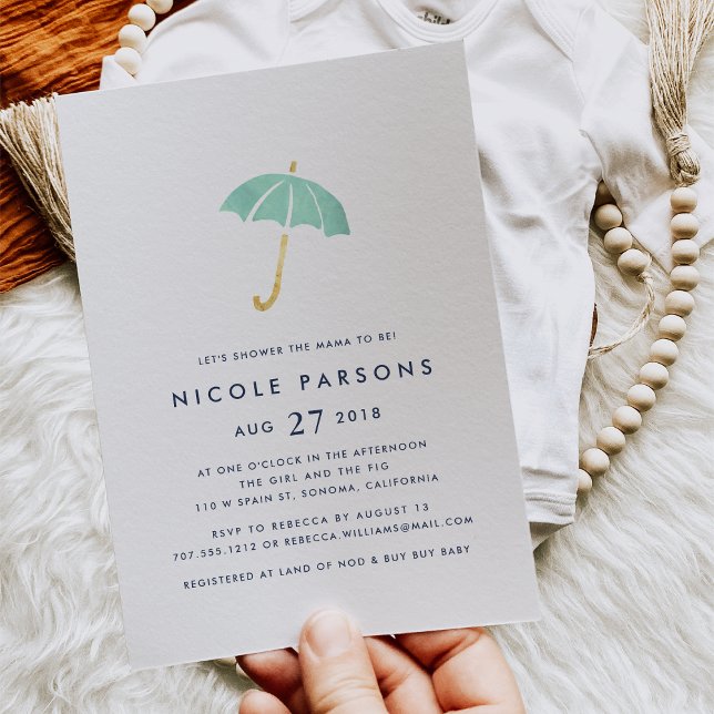 Invitación de Baby Shower para el paraguas de Past (Subido por el creador)