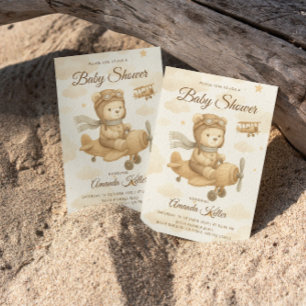 Invitación de Baby Shower para el piloto de bebés