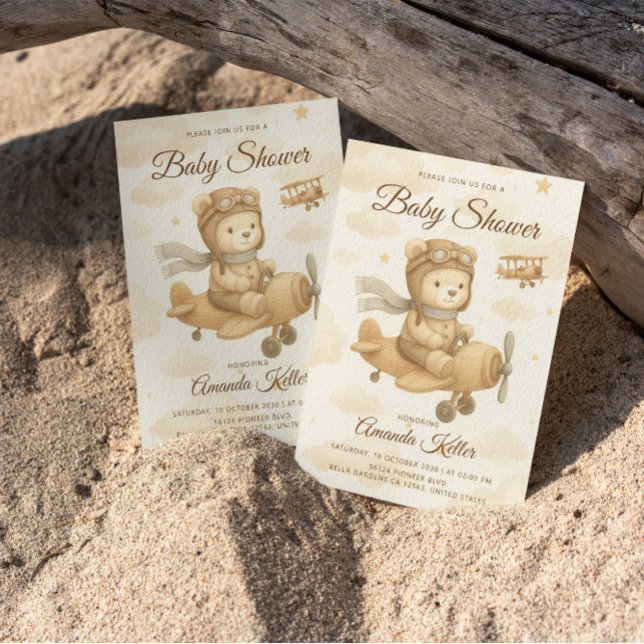 Invitación de Baby Shower para el piloto de bebés  (Subido por el creador)