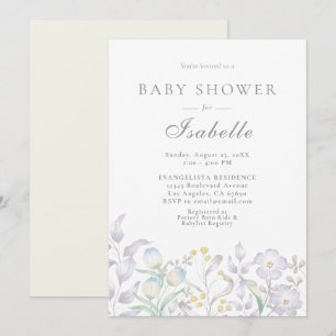 Invitación de Baby Shower para Elegante Prado de F