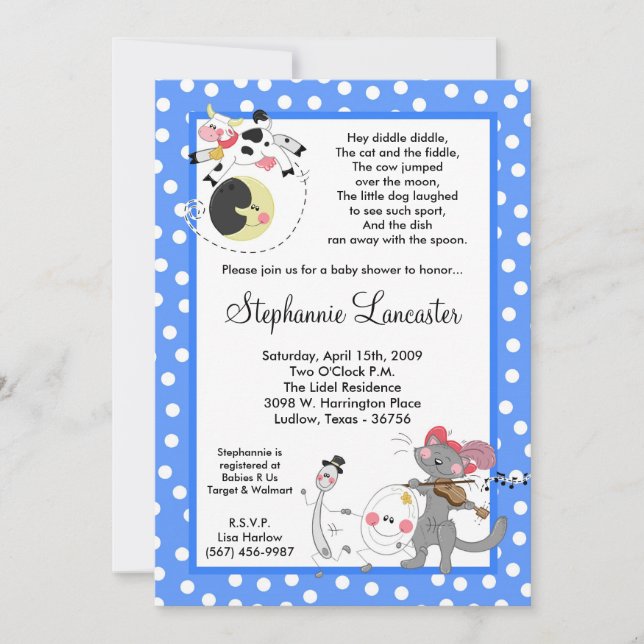 Invitación de Baby Shower para enfermeras de cásca (Anverso)