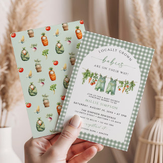 Invitación de Baby Shower para Gemelos Criados Loc