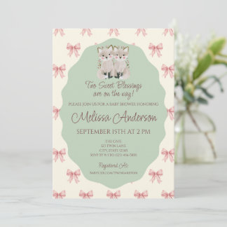 Invitación de Baby Shower para Gemelos Dos Dulces