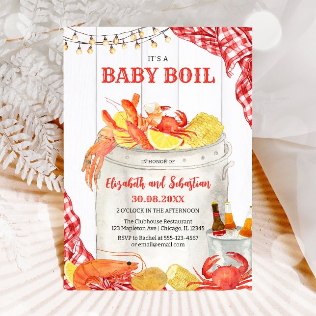 Invitación de baby shower para hervido de mariscos (Subido por el creador)