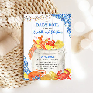 Invitación de baby shower para hervido de mariscos