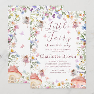 Invitación de Baby Shower para Jardín de Hadas de