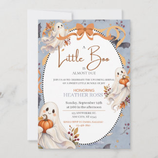 Invitación de Baby Shower para Little Boo Is Due