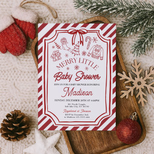 Invitación de baby shower para Little Merry Baby
