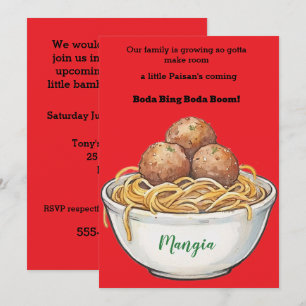 Invitación de Baby Shower para Little Paisan